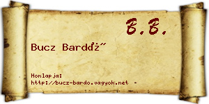 Bucz Bardó névjegykártya
